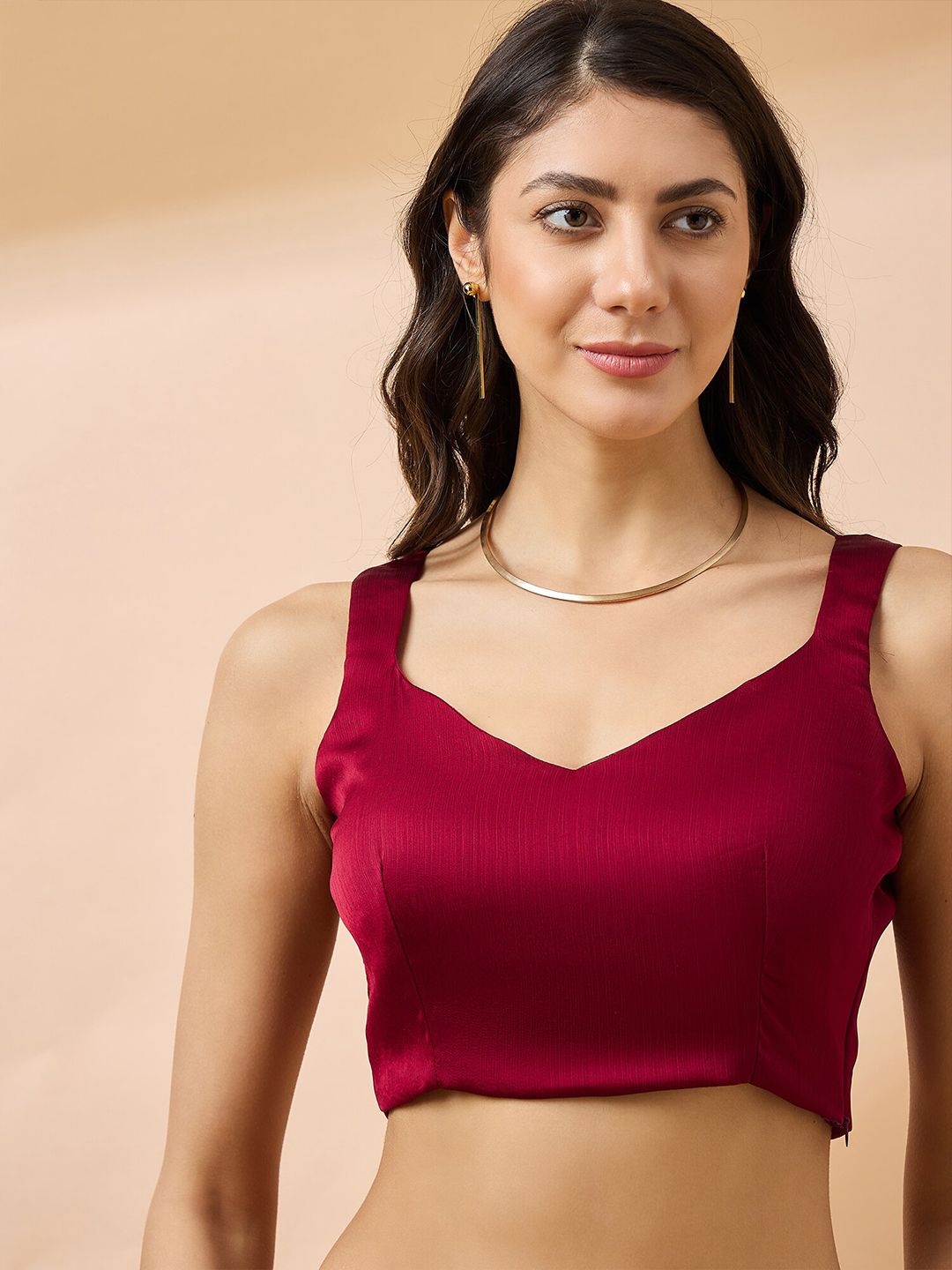 all about you Embroidered Satin Saree