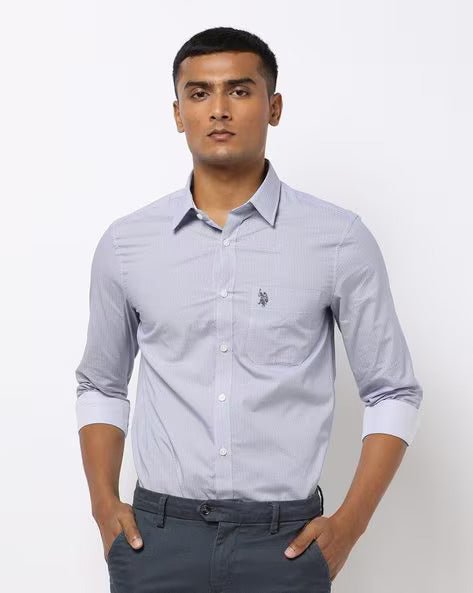 Printed Shirt with Patch Pocket