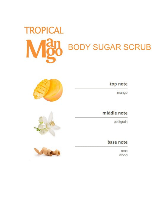 MADES Body Resort Mango Tropical Body Sugar Scrub 250g