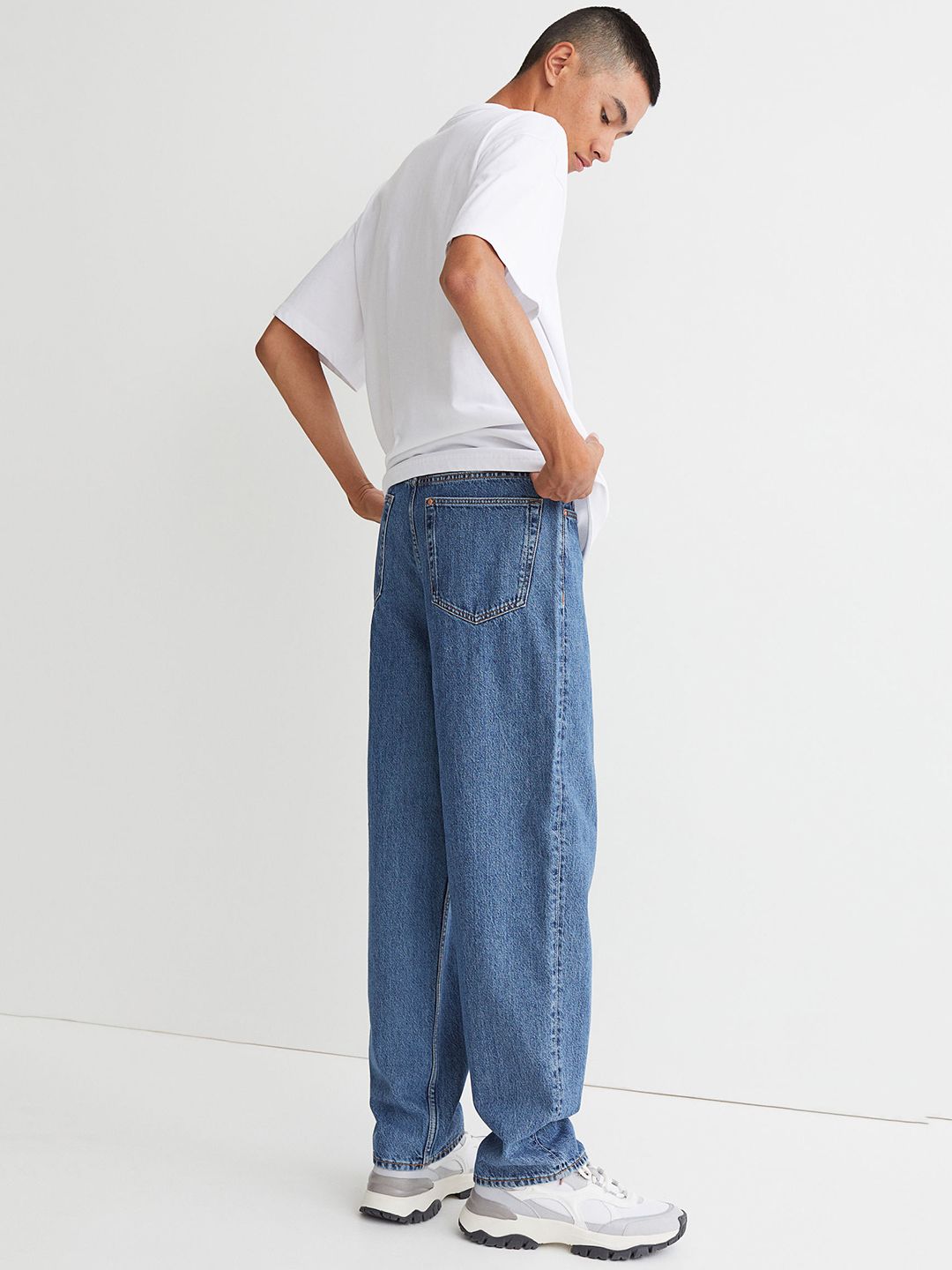 H&M Men Blue Loose Jeans