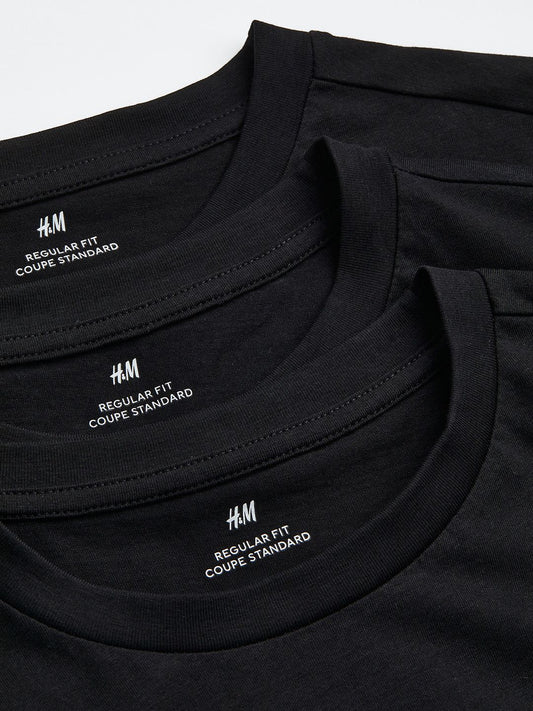 H&M Men Pack Of 3 T-Shirts