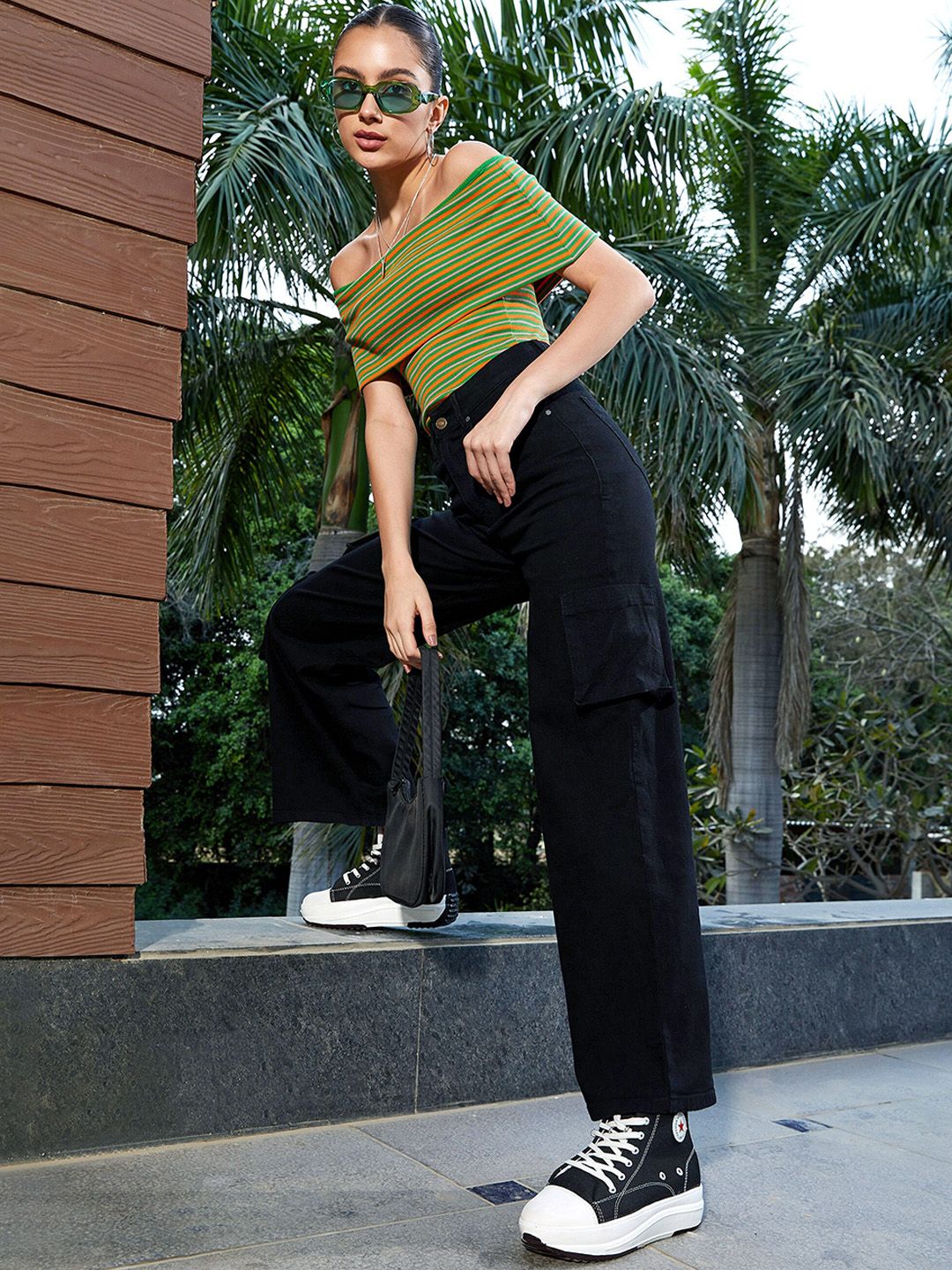 SASSAFRAS Women Wide Leg Stretchable Jeans