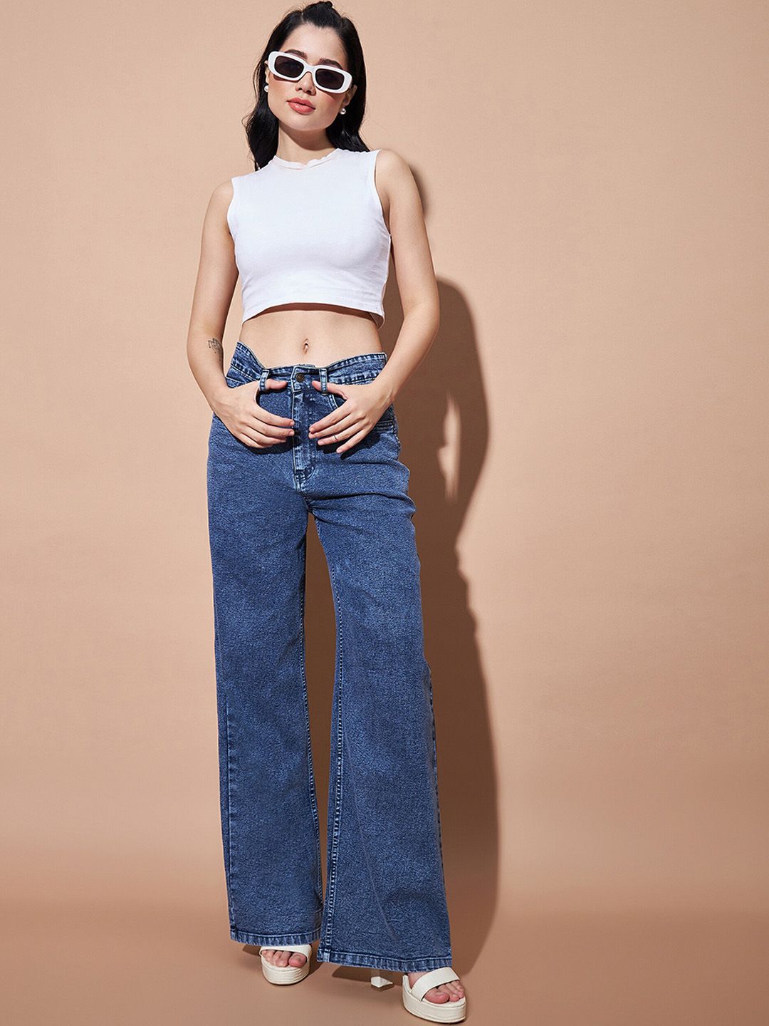 SASSAFRAS BASICS Women Clean Look No Fade High-Rise Jeans