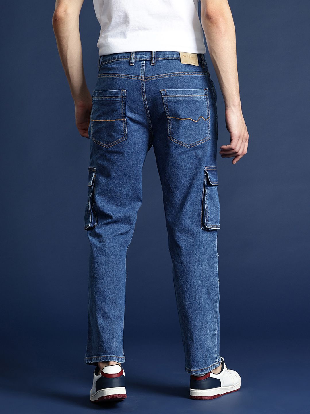 Mast & Harbour Men Light Fade Regular Fit Pocket Detail Jeans