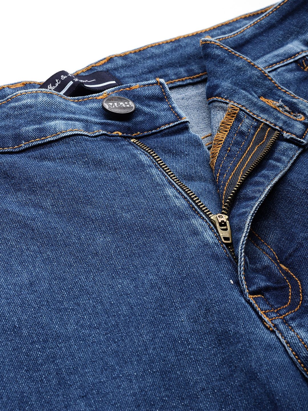 Mast & Harbour Men Light Fade Regular Fit Pocket Detail Jeans