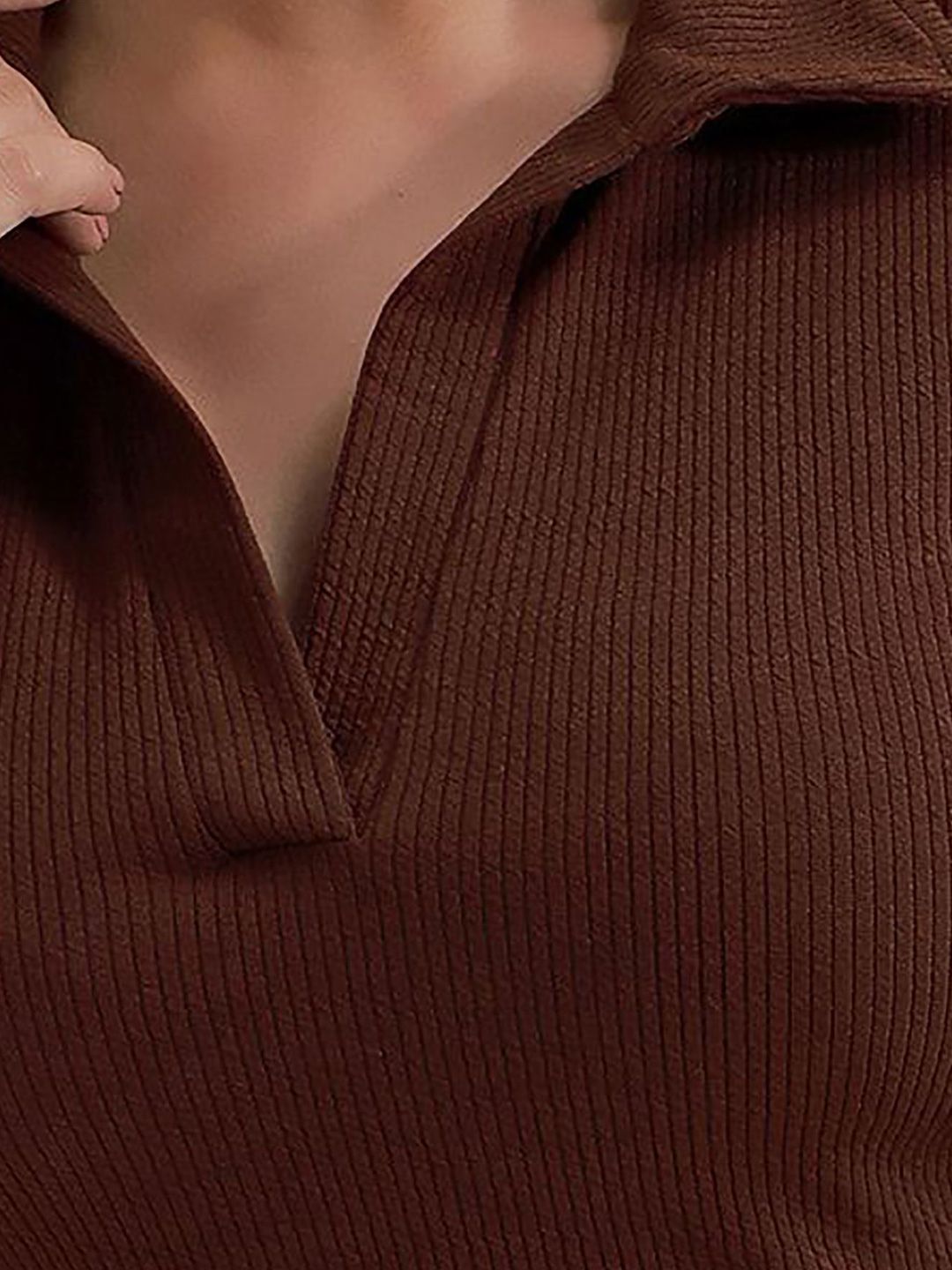 Dream Beauty Fashion Women Solid Shirt Collar Polyester Top