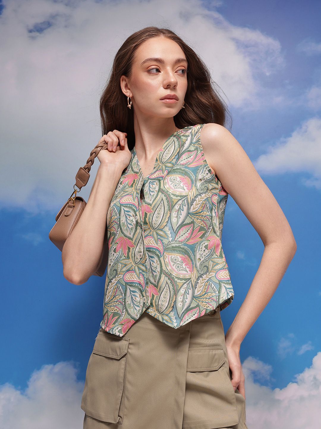 CORSICA Floral Print Top