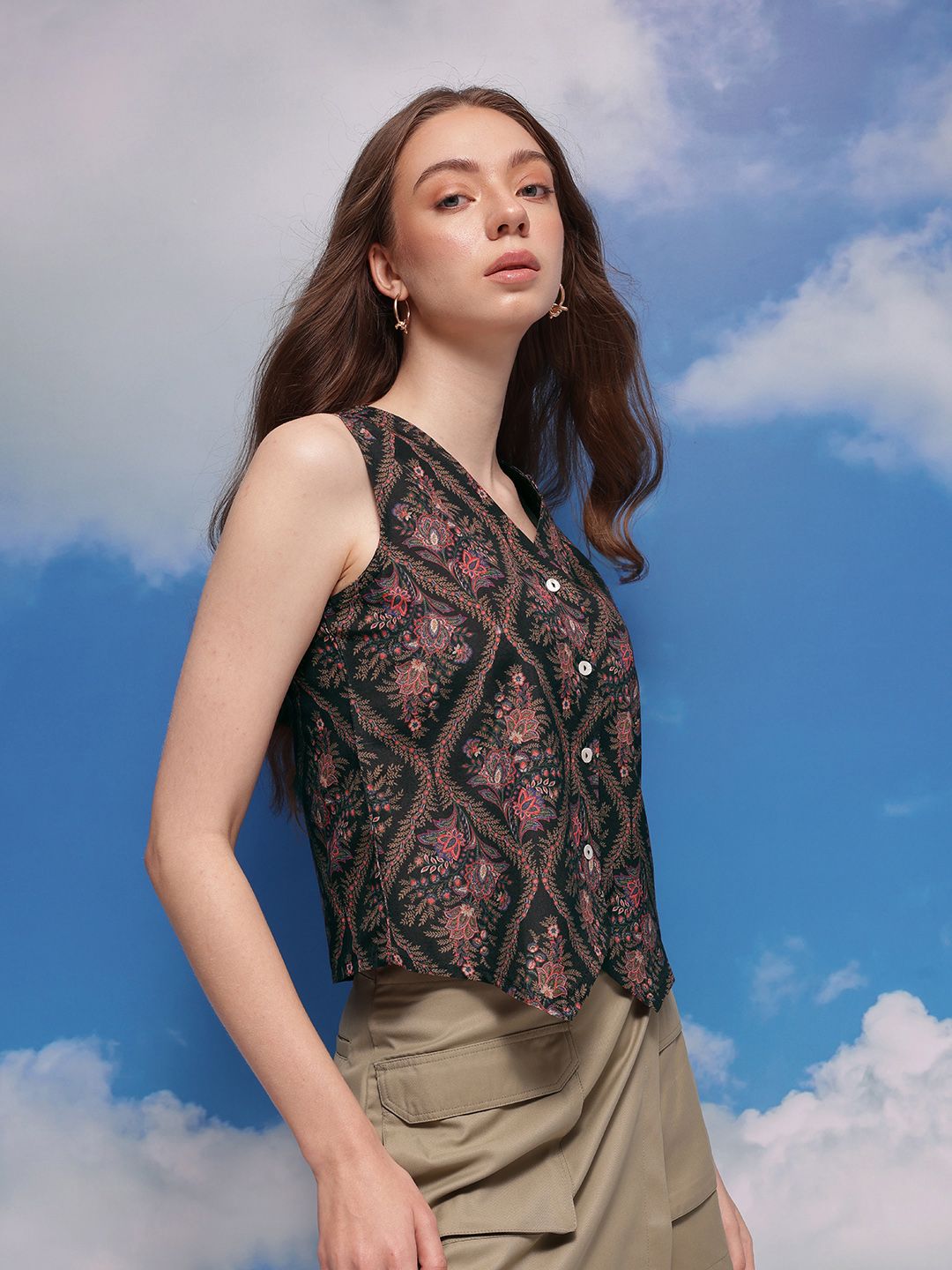 CORSICA Indie Floral Printed Vest
