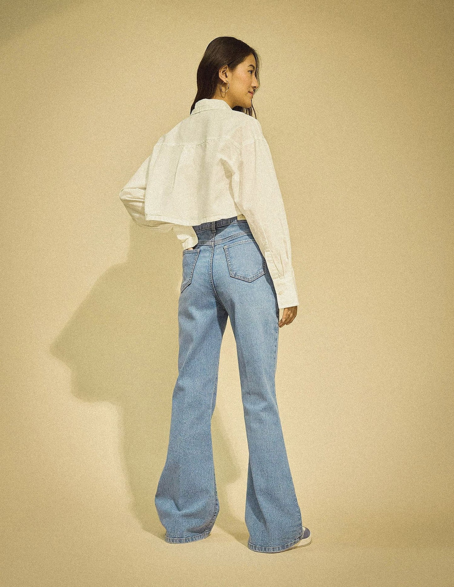 Flying Machine K-Street X High Rise Extreme Flare Crease Line Jeans