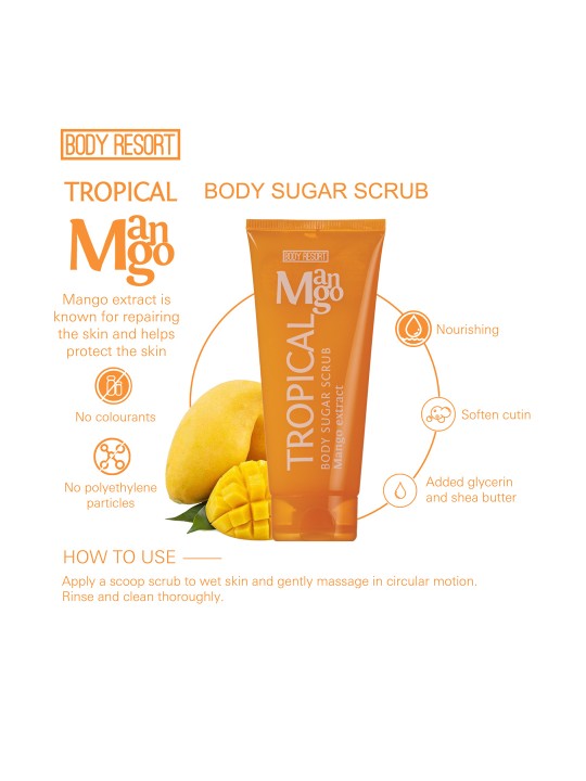 MADES Body Resort Mango Tropical Body Sugar Scrub 250g