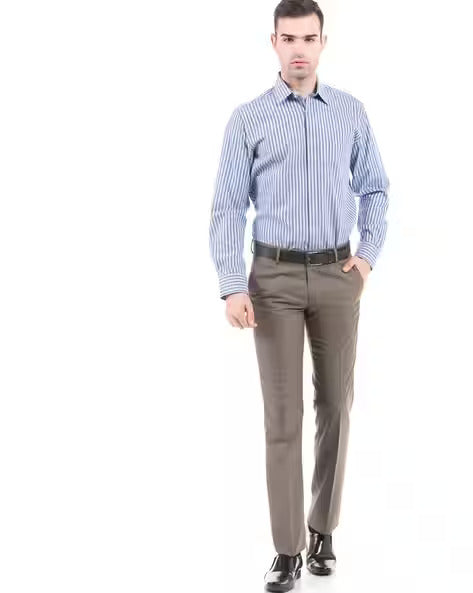 Flat-Front Slim Fit Trousers
