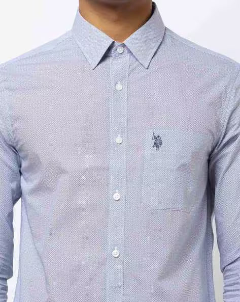 Printed Shirt with Patch Pocket
