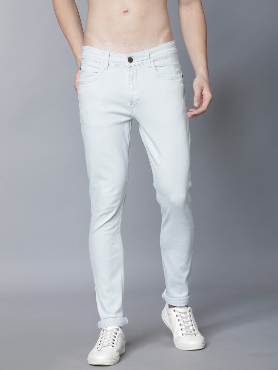 LOCOMOTIVE Men Blue Slim Fit Mid-Rise Clean Look Stretchable Jeans