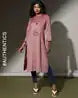 INDIE PICKS Women Hand Embroidered Straight Cut Cotton Kurta