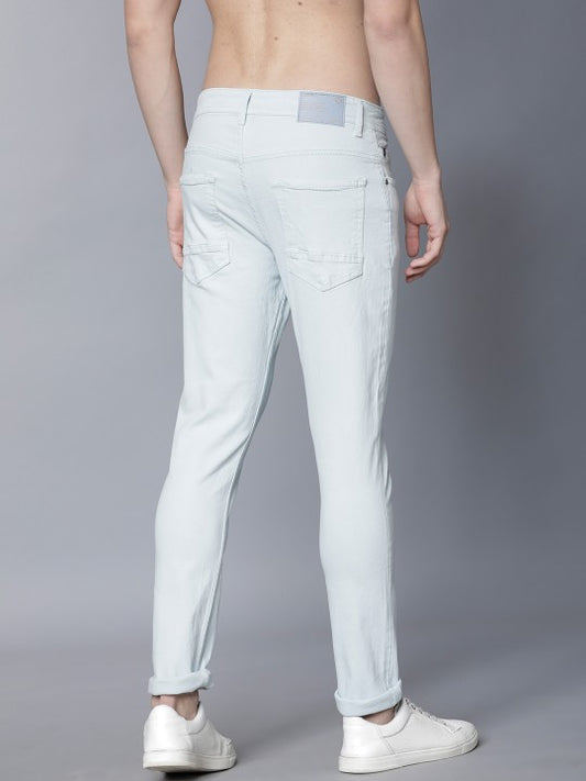 LOCOMOTIVE Men Blue Slim Fit Mid-Rise Clean Look Stretchable Jeans