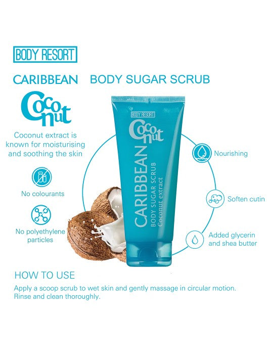 mades Unisex Body Resort Coconut Caribbean Body Sugar Scrub 250 g